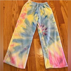 GIRLS size 6-8 Iscream tie dye plush pants